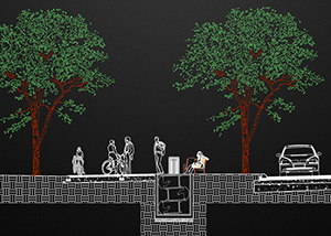 CityCleansy solutions are pre-fabricated waste collection containers which are installed in designated and pre-prepared ground pits.